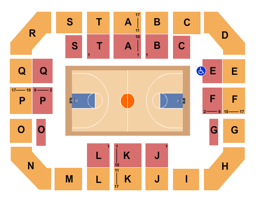 Devlin Fieldhouse Basketball Seating Chart