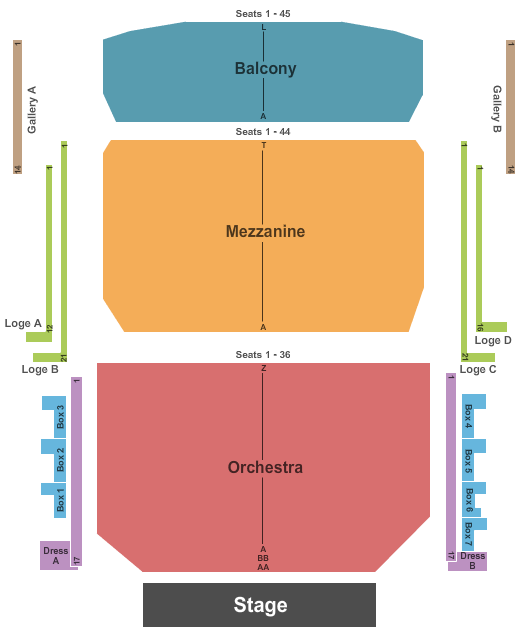 seating chart for Devos Hall - End Stage - eventticketscenter.com