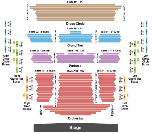 Diamonstein Concert Hall - CNU Ferguson Center for the Arts Seating Chart
