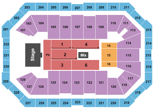 Dickies Arena Seating Chart - Fort Worth