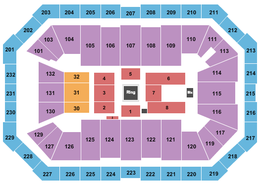 Dickies Arena Boxing 2 Seating Chart