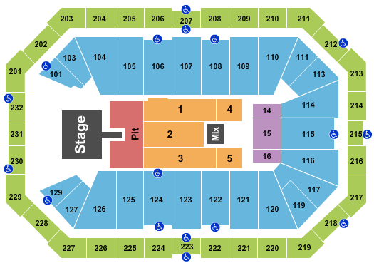 Dickies Arena Cage The Elephant Seating Chart