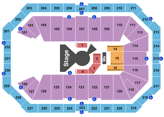 Dickies Arena Cirque OVO Seating Chart