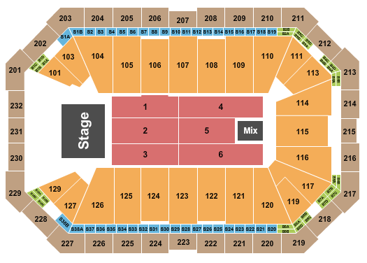 Dickies Arena Endstage 10 Seating Chart