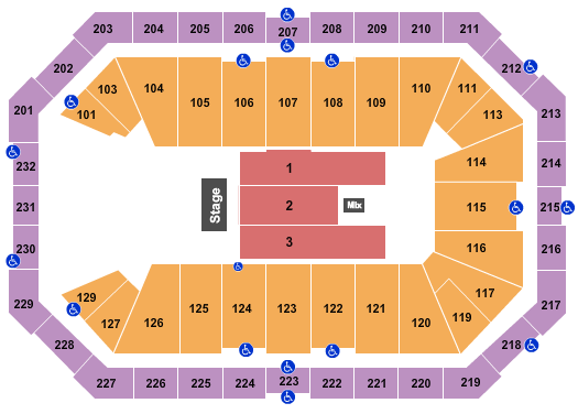 Dickies Arena Endstage 6 Seating Chart