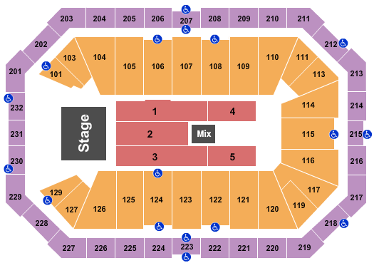 Dickies Arena End Stage 8 Seating Chart