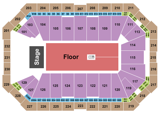 Dickies Arena Endstage Floor Seating Chart