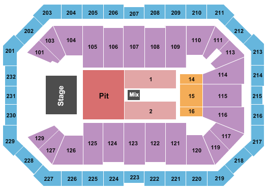 Dickies Arena Five Finger Death Punch Seating Chart