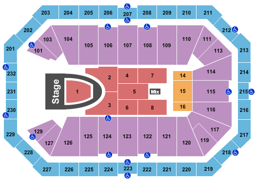 Dickies Arena For King and Country 2023 Seating Chart
