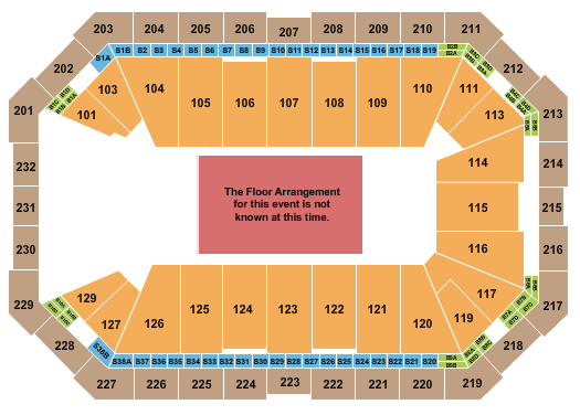 Dickies Arena Generic Floor Seating Chart