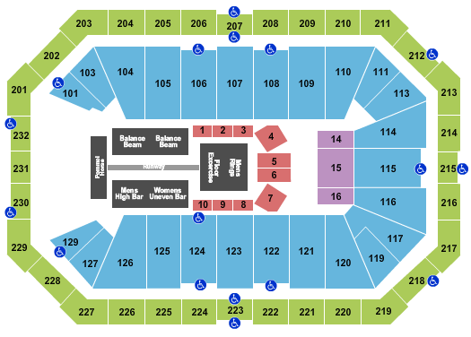Dickies Arena Gold Over America Seating Chart