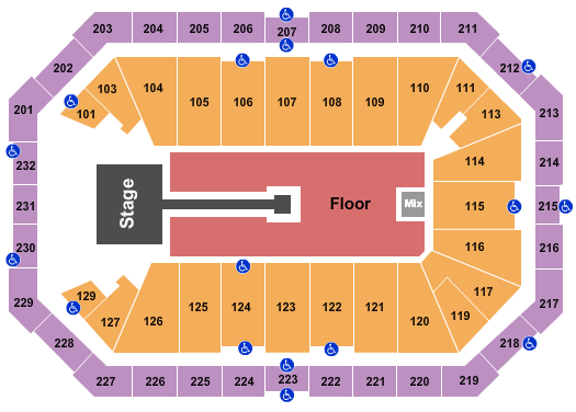 Dickies Arena Muse Seating Chart