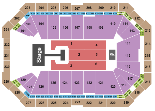 Dickies Arena P1Harmony Seating Chart