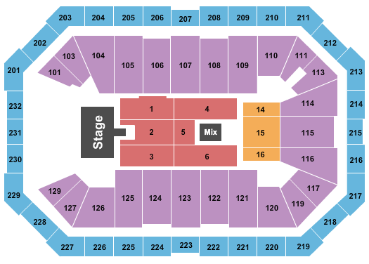 seating chart for Dickies Arena - Pentatonix - eventticketscenter.com