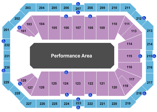 Dickies Arena Performance Area Seating Chart