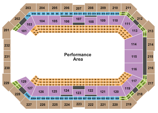 seating chart for Dickies Arena - Rodeo - eventticketscenter.com