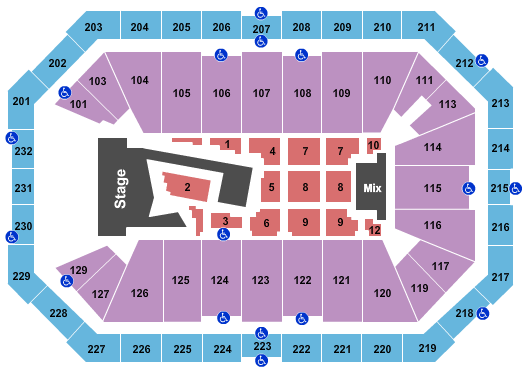 Dickies Arena SuperM Seating Chart