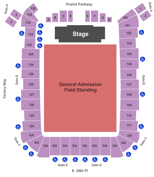 Dick's Sporting Goods Park All GA Seating Chart