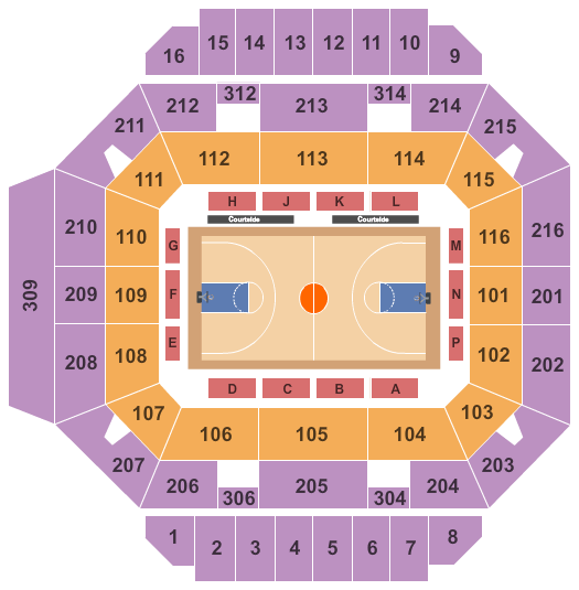 Diddle Arena Basketball Seating Chart