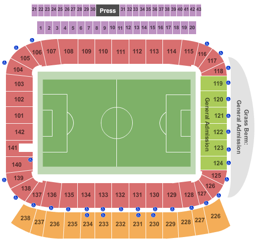 Dignity Health Sports Park Seating Chart - Carson