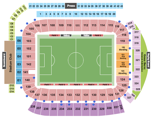 seating chart for Dignity Health Sports Park - Stadium - Soccer - eventticketscenter.com