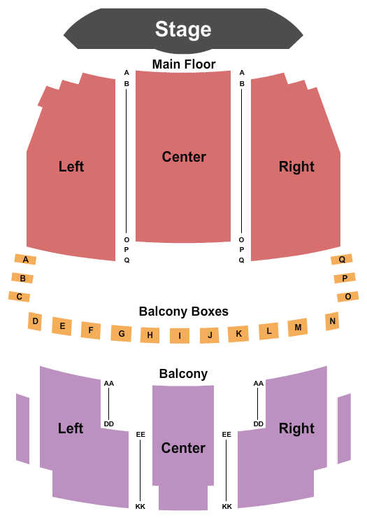 Dixon Historic Theatre Endstage Seating Chart