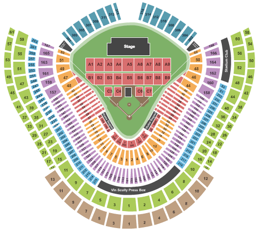 Dodger Stadium Billy Joel Seating Chart
