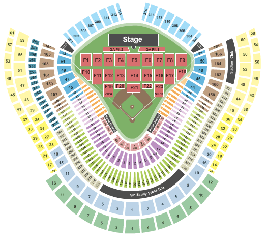 Dodger Stadium Guns N Roses Seating Chart