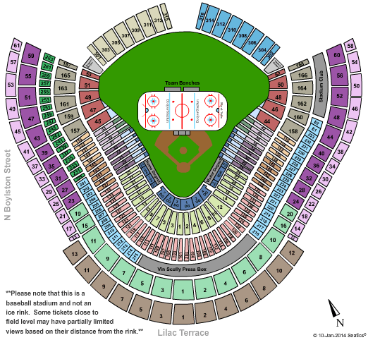Dodger Stadium Hockey Seating Chart
