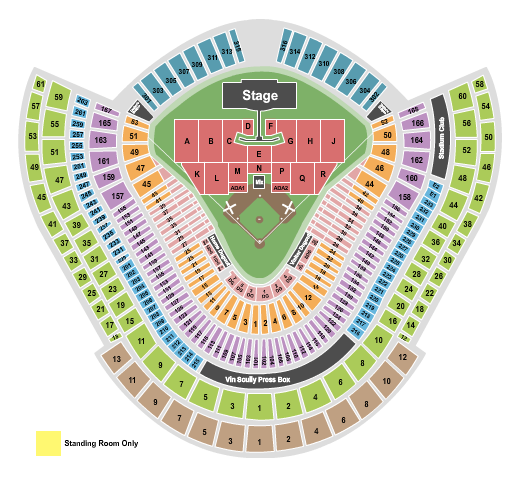 Dodger Stadium Pink Seating Chart