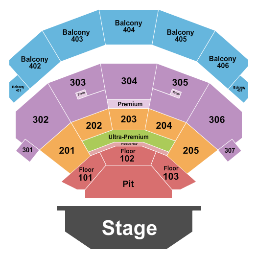 Dolby Live at Park MGM Endstage GA Pit Seating Chart