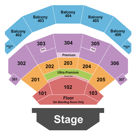 Jonas Brothers Dolby Live at Park MGM Seating Chart