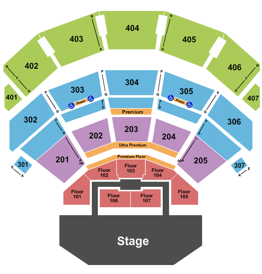 New Kids on the Block Dolby Live at Park MGM Seating Chart