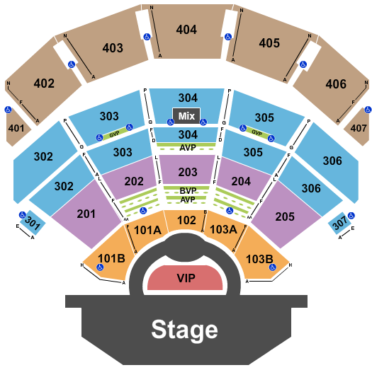 Dolby Live at Park MGM Usher 2 Seating Chart