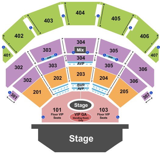 Dolby Live at Park MGM Baseball Seating Chart