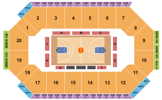 Lee's Family Forum Basketball - Globetrotters Seating Chart