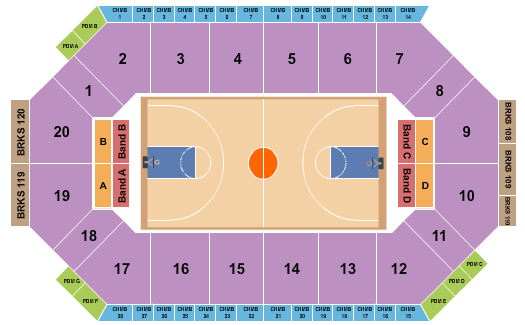 Lee's Family Forum Basketball Seating Chart