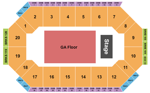 Lee's Family Forum Endstage GA Floor Seating Chart