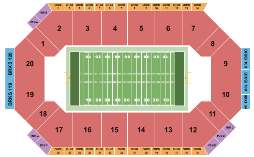 Lee's Family Forum Football Seating Chart
