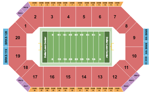 Lee's Family Forum Indoor Football Seating Chart
