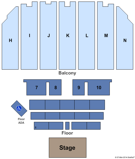 Barnett Fieldhouse at The Monument End Stage Seating Chart
