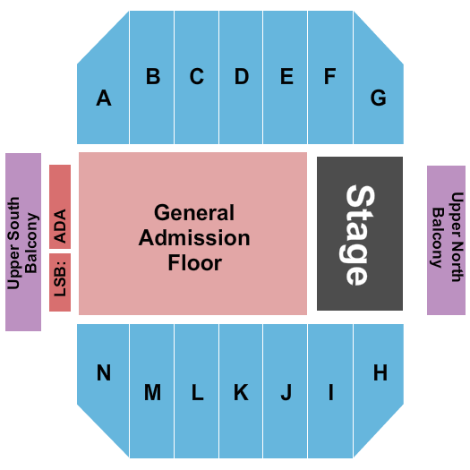 Barnett Fieldhouse at The Monument Endstage GA Floor Seating Chart