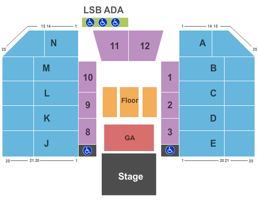 Barnett Fieldhouse at The Monument Little Big Town Seating Chart