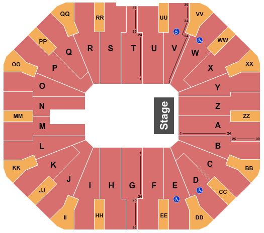 Don Haskins Center Quarter Stage Seating Chart