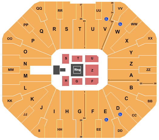 Don Haskins Center WWE Seating Chart