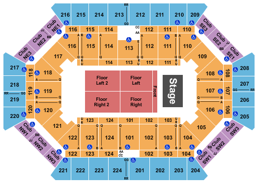 Donald L. Tucker Civic Center Endstage 4 Seating Chart