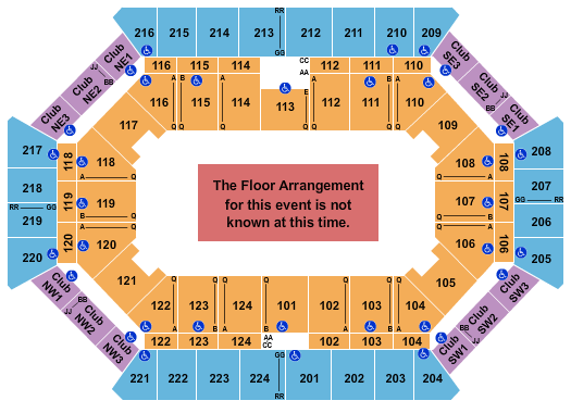 Donald L. Tucker Civic Center Generic Floor Seating Chart