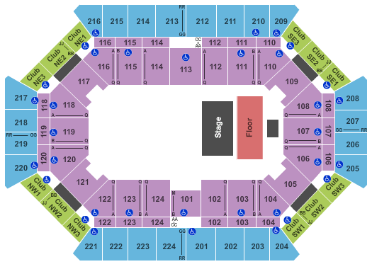 Donald L. Tucker Civic Center Half House Concert Seating Chart