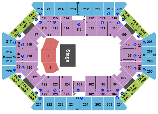 seating chart for Donald L. Tucker Civic Center - Paw Patrol - eventticketscenter.com