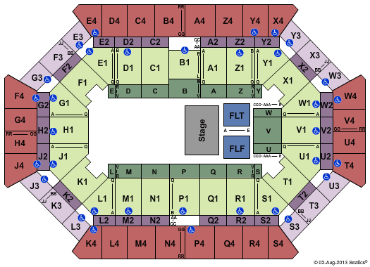 Donald L. Tucker Civic Center Theater Seating Chart